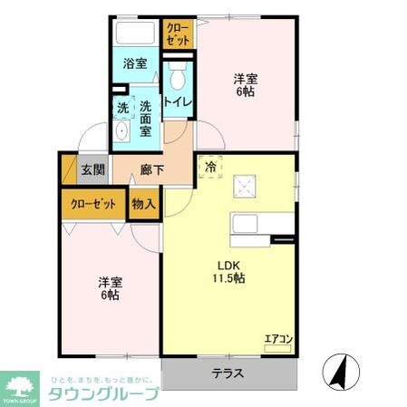 サンパーク II Bの物件間取画像